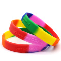 Pulseiras de silicone com pulseiras de silicone para orgulho gay personalizadas baratas